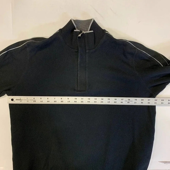 Hugo Boss Men's Piceno Quarter Zip Long Sleeve Knit Cotton Sweater Size L - Picture 13 of 15